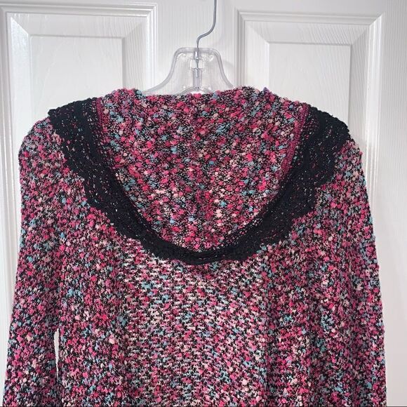 Vava by Joy Han Hooded Knit Crochet Boucle Cardigan - Picture 7 of 7